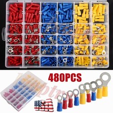 2X 480pcs Electrical Wire Connector Assorted Insulated Crimp Terminal Spade Set