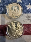 2x The Hamilton Mint .925 Silver Norman Rockwell Four Seasons Winter & Autumn