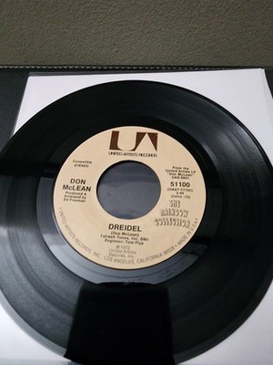 Don McLean ''Dreidel / Bronco Bill's Lament'' 7'' 45 rpm 51100