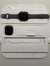 Apple Watch Series 10 GPS 46MM Jet Black Aluminum  Stone Gray Sport Band S/M