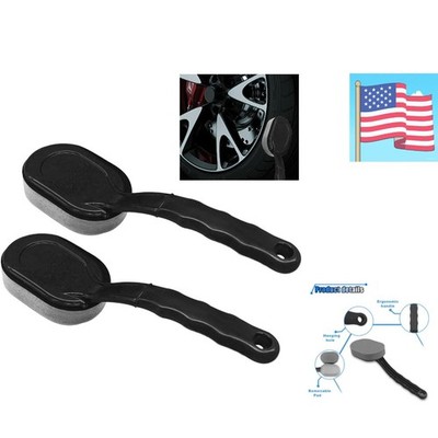 2PCS Tire Shine Applicator Brush, Car Detachable Tire Wax Foam Applicator Pad.