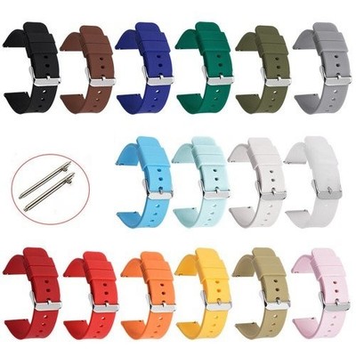 Silikon Armband 10-24mm für Smartwatch Uhrenarmband Gummi Band Quick Release