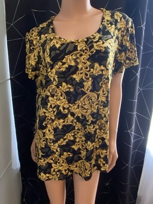 Joseph Ribkoff Bluse Schwarz / Gold Gr 44 