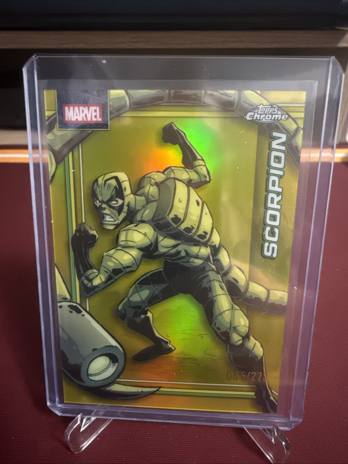 2026 Topps Chrome Marvel Scorpion #147 Yellow Refractor /275