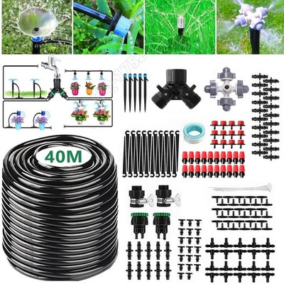 40m Micro Automatisch Bewässerungssystem Tropfschlauch Bewässerung Set Garten