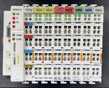 Wago Fieldbus Coupler PROFIBUS 750-303 with 6 digital and analog I/O modules.