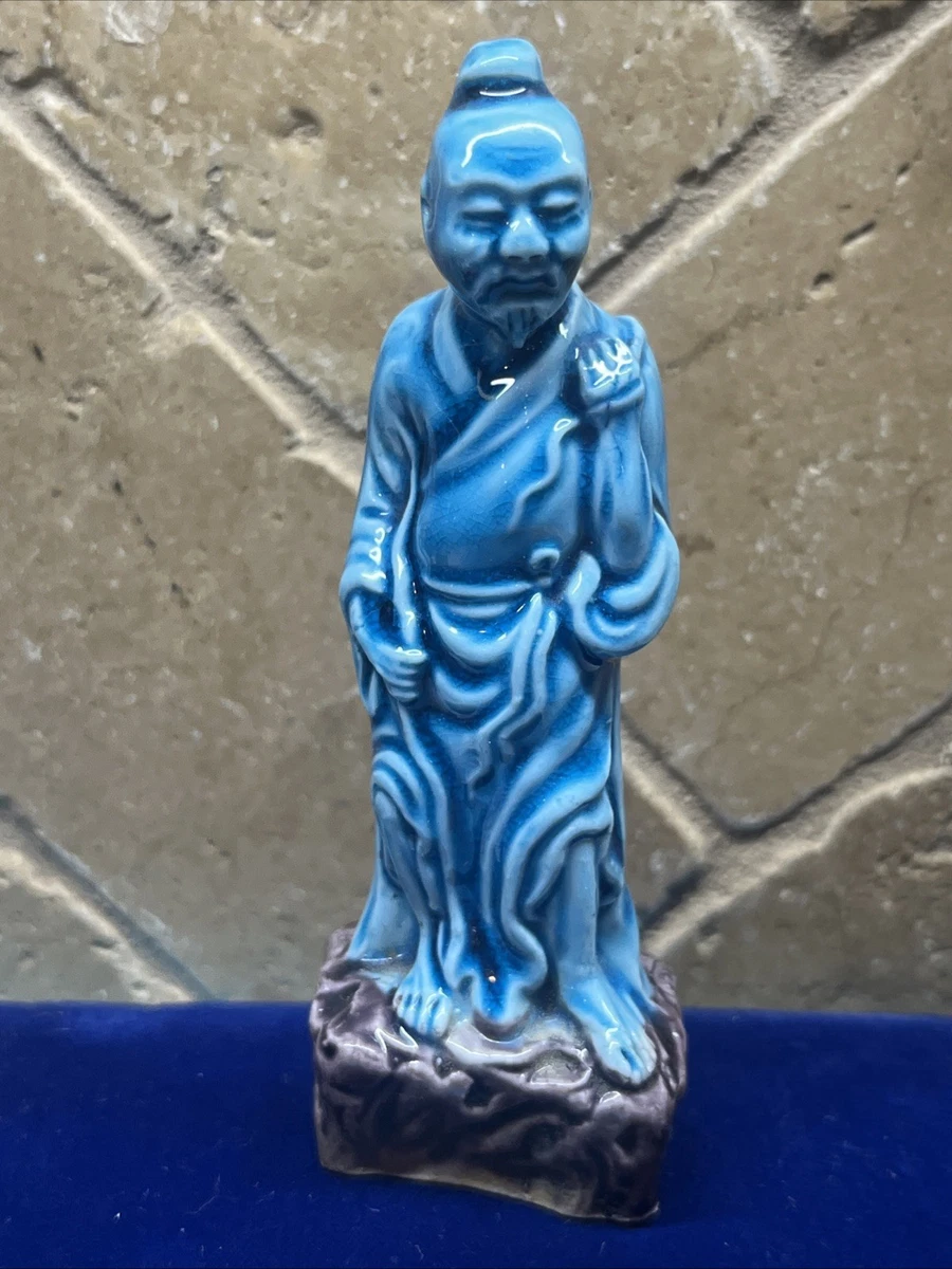 陶瓷男士、女士和儿童蓝色古董中国雕塑、雕像| eBay