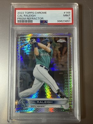 Cal Raleigh 2022 Topps Chrome PSA 9 RC Prizm Refractor Mariners #149 | eBay