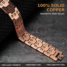 100 Copper Bracelet. Handmade Braided Medicine Bracelet Arthiritis Pain Therapy