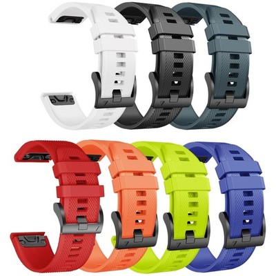 22mm Silicone Watch Band for Fenix 5/6/7/8 47mm - 7pcs Set
