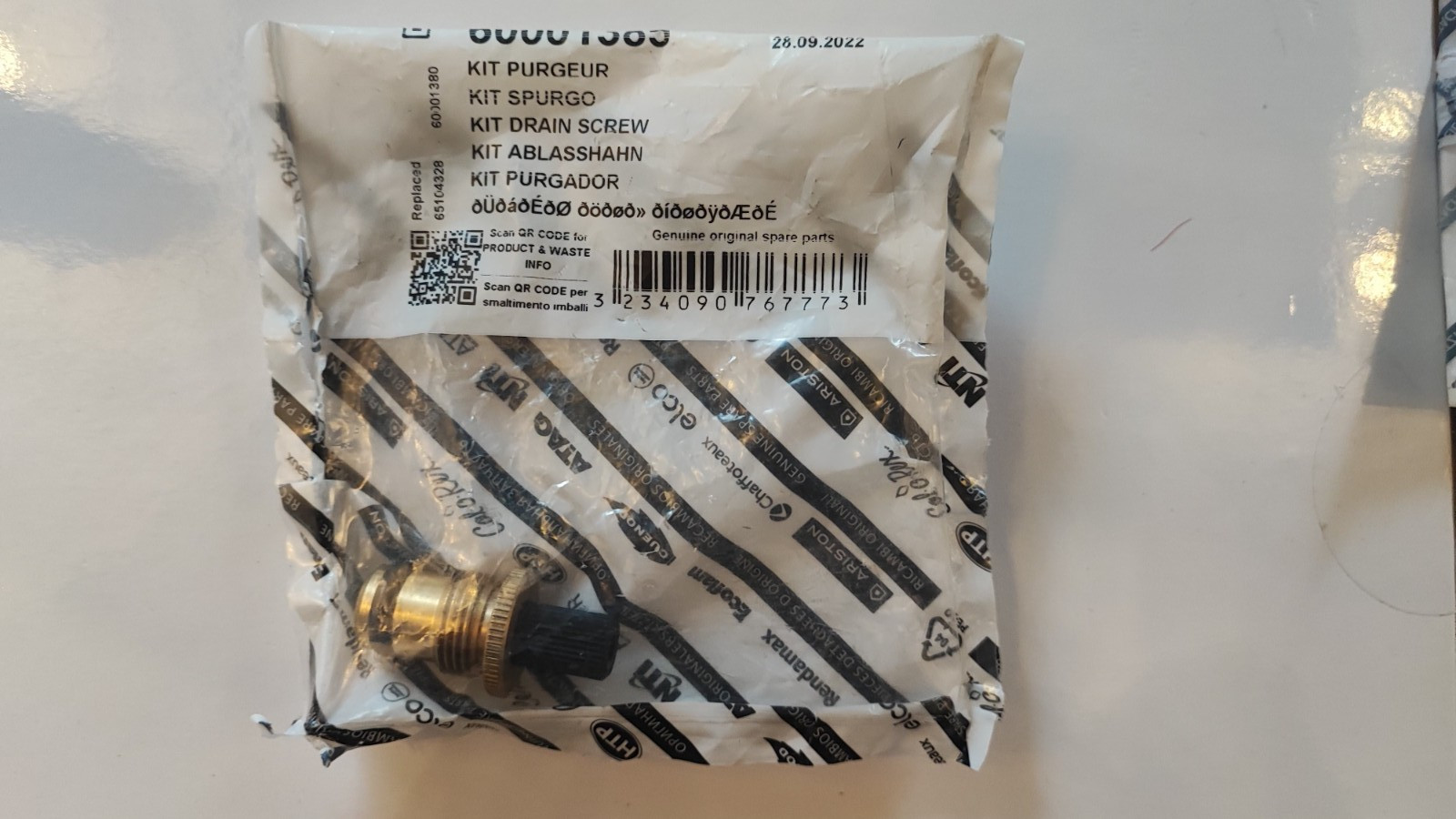Kit Purgeur Ariston Chaffoteaux 65104328