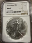 2026 $1 AMERICAN SILVER EAGLE- NGC MS69 Brown Label