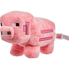 Mattel - Minecraft Plush Stuffed Animal - PIG 8 inch HBN42 - New