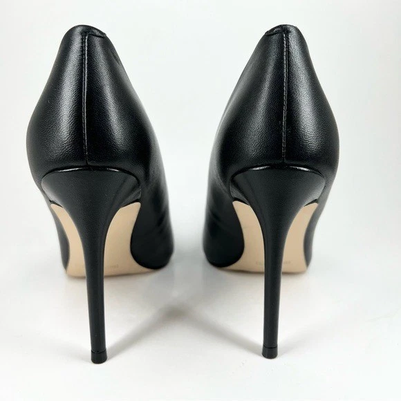 Zapatos de salón Nine West para mujer frescos sin cordones de cuero negro talla 7M Foto 4 de 4