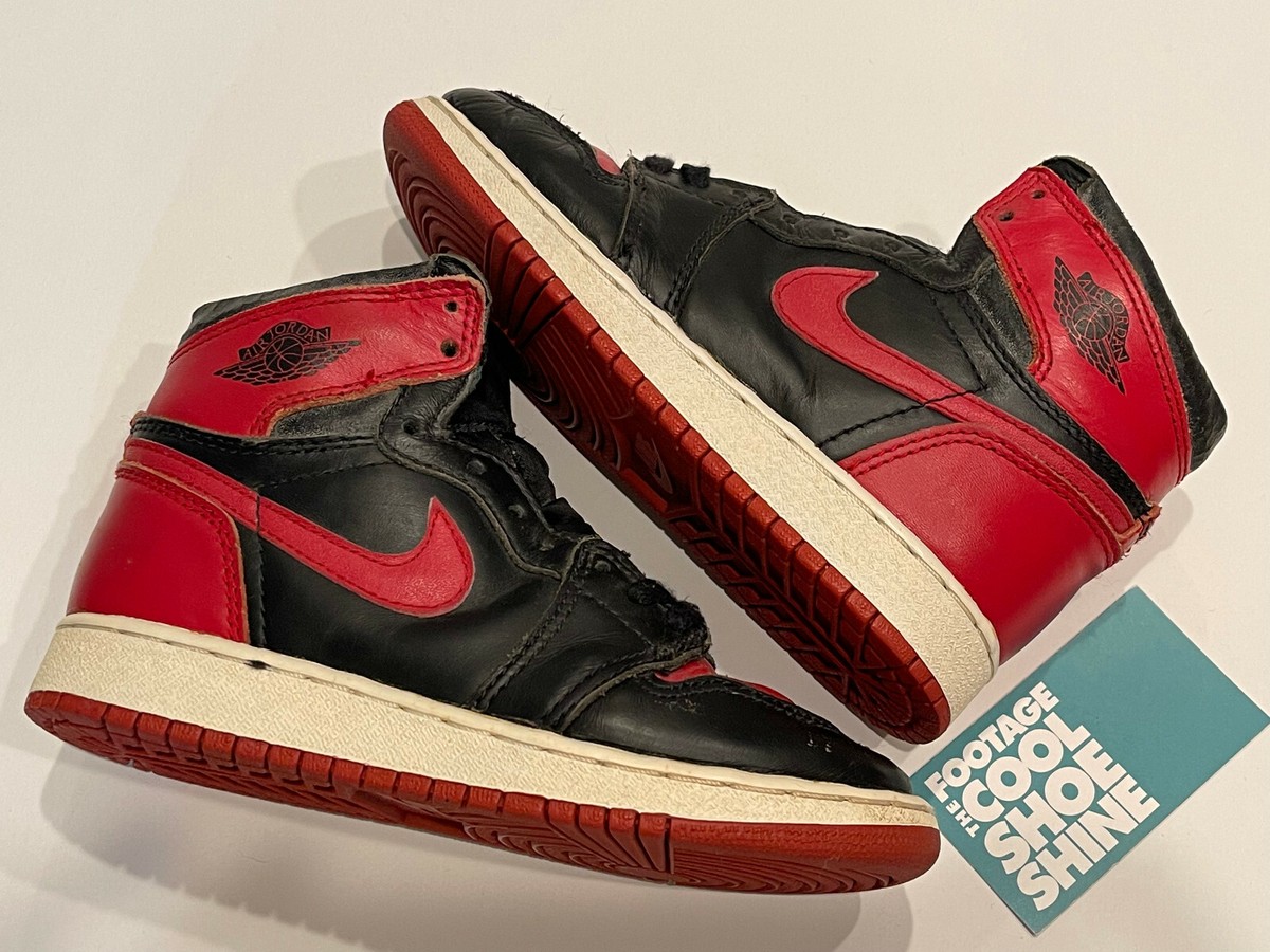 KIDS 1994 NIKE AIR JORDAN 1 RETRO I BG BRED OG BLACK RED KIDS 1994 NIKE AIR JORDAN 1 RETRO I BG BRED OG BLACK RED