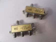 GC Electronics 32-3033 3-Way Splitter (5-900 MHz) QTY of 2