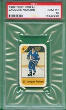 1982 POST CEREAL #23 JACQUES RICHARD PSA 10 GEM MINT POP 5