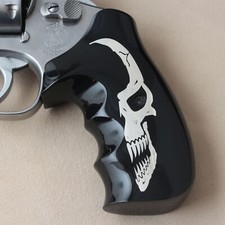 KSD Brand SW K/L/X - Frame Round Butt Compatible Black Acrylic Grips