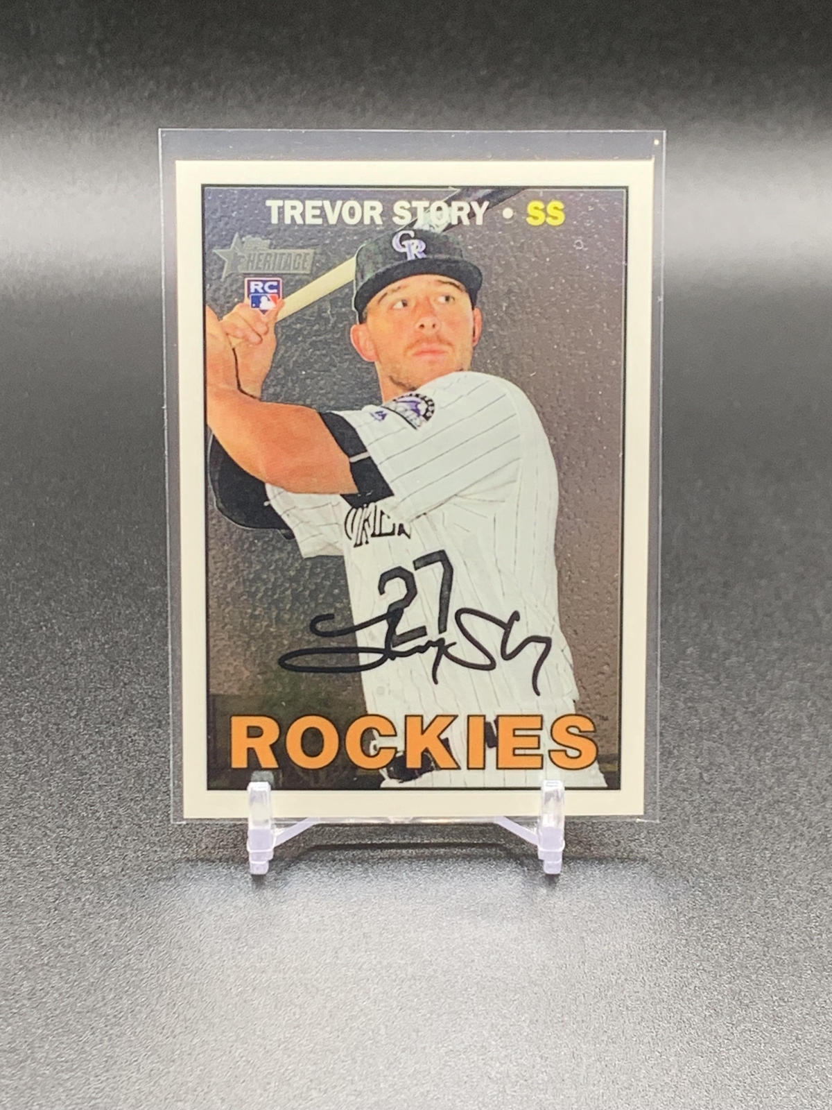 2016 Topps Heritage Trevor Story THC-707 RC Chrome /999 | Colorado Rockies