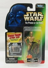 Star Wars Power of the Force C3PO w Metalized Body & Cargo Net Freeze Frame TY