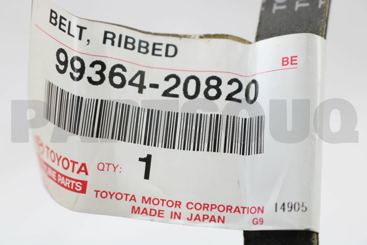 9936420820 Genuine Toyota BELT, V (COOLER COMPRESSOR TO