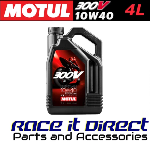 MOTUL 300V FACTORY LINE ROAD RACING 10W40 4 LITRES 100% SYNTHETIC ESTER CORE