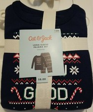 Christmas Dinosaur Pajama Set Fair Isle Cat Jack Up To Snow Good 12 M Dino NEW