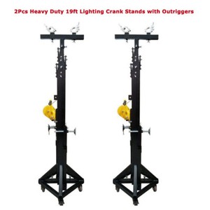 2PCS Heavy Duty Crank Stand 19 Ft Stage Lighting Truss System Crank Light Stand