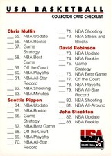 1992-93 SkyBox USA Basketball Checklist 55-110. Basketball Cards. #100