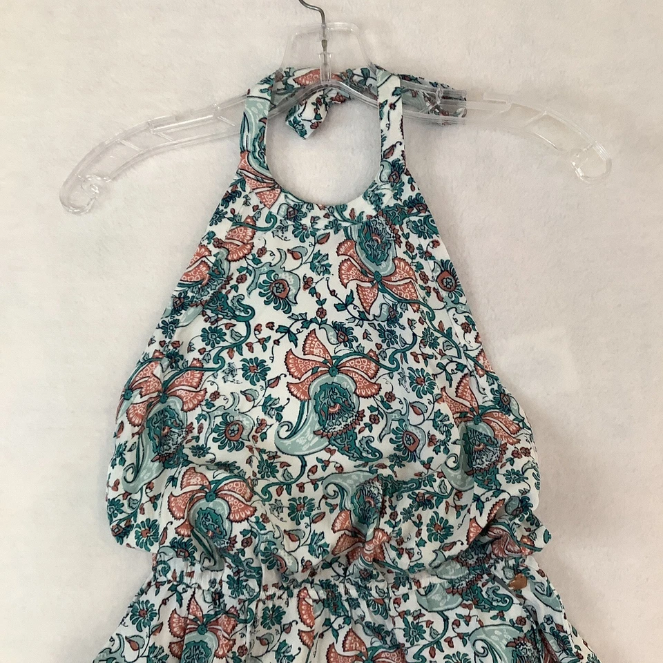 Mameluco de verano Kendall & Kylie para mujer pequeño verde azulado melocotón cachemir halter top Foto 2 de 4