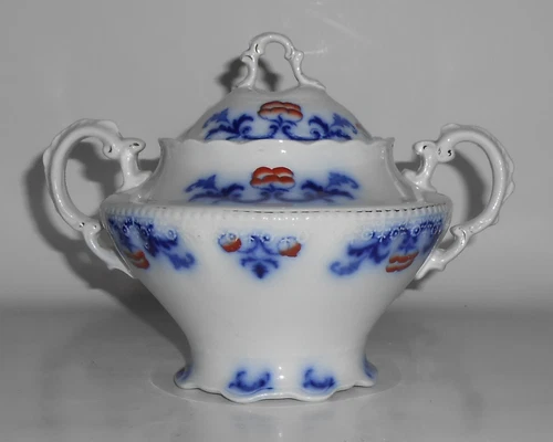 VINTAGE Grindley Flow Blue Countess Oversize Sugar Bowl