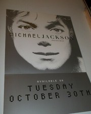 MICHAEL JACKSON "INVINCIBLE / YOU ROCK MY WORLD" 2-SIDED U.S. PROMO POSTER FLAT