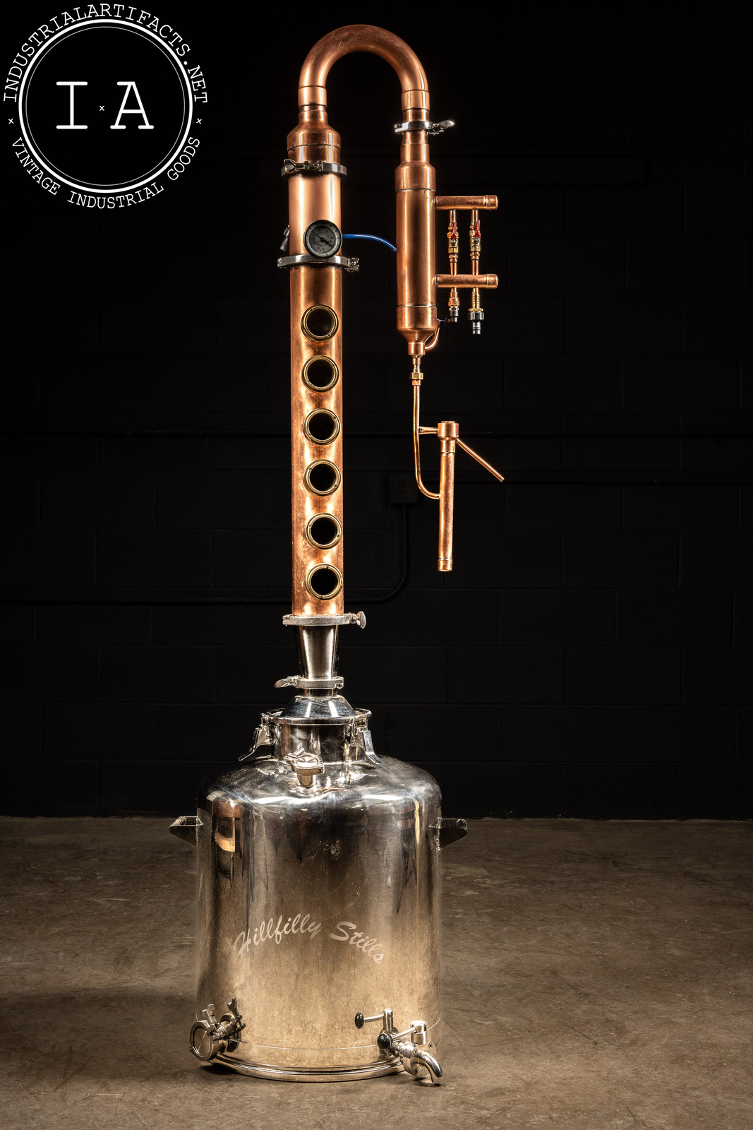 6 Plate Copper Flute Still With 26 Gal Stainless Steel Boiler