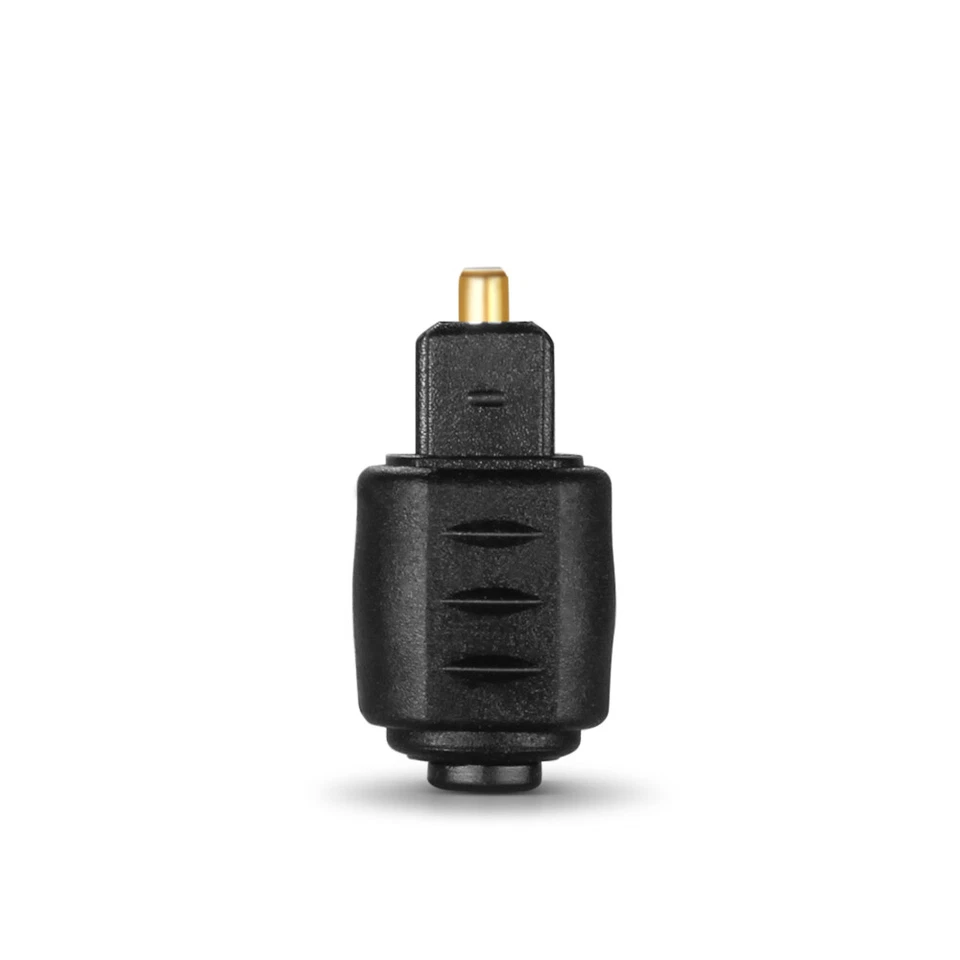 Round To Square Female To Male Mini Jack Plug To Toslink Optical Audio Adapter - Image 2 of 4