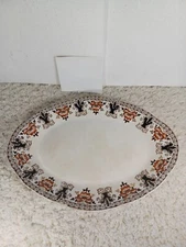 Antique 1891-1907 Dunn Bennett Co Ironstone Platter Glencoe Burslem England 17"