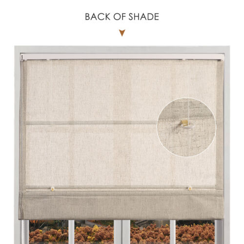 Corded Size Custom Polyester linen material Roman Shades Roller Blinds Window - Picture 17 of 24