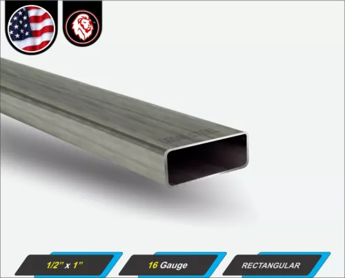 1/2" x 1" Rectangular Metal Tube - Mild Steel - 16 gauge - ERW - 12" Long (1-ft)