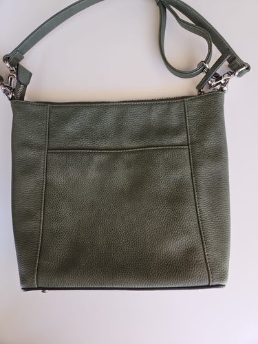 Jenna Kator Vegan Leather Satchel Tote Crossbody Shoulder Dark Green - Picture 6 of 22