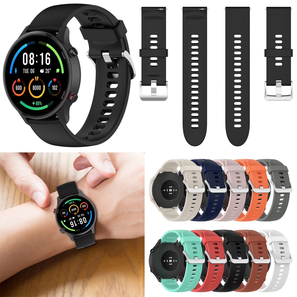 22mm Wrist Band Strap for Mi Watch Color/Sport/Haylou RT LS05S