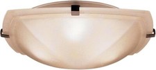 Kichler 8085TZ 3LT Flush Mount, Tannery Bronze Finish with Etched Sunset Glass