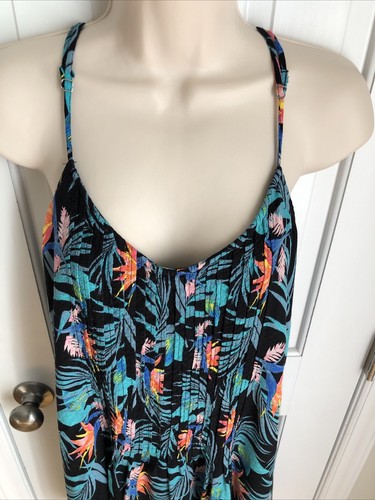 Time And Tru Dress Size 8-10 Babydoll Style Tropical Print Short Relax Fit Lined - 第 4/17 張圖片