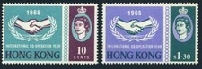 Hong Kong 223-224,MNH.Michel 216-217, International Cooperation Year ICY-1965.