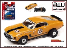 Auto World New Release Parnelli Jones '70 Ford Mustang Also Fits AW, AFX SC357