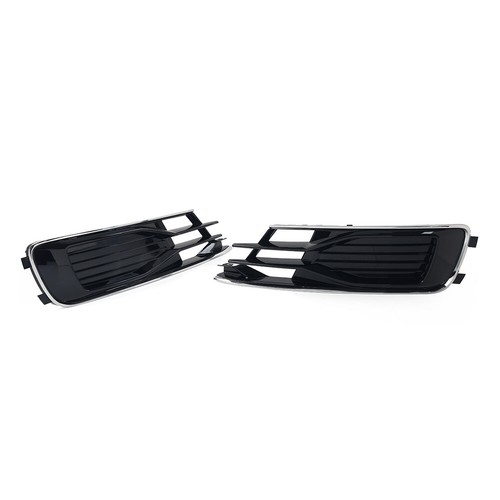 Front Lower Bumper Grille Fog Light Grill Cover For Audi A6 C7 2014-2018 - Picture 2 of 11