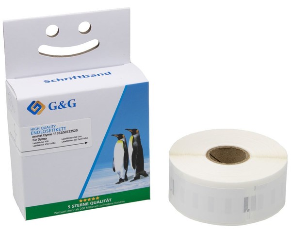 500 G&G RüCksendeadress-Etiketten Ersetzt Dymo 11352 / S0722520 25Mm X 54Mm S/W-image
