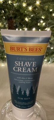 Burt s Bees FOR MEN Soothing Cooling Shave Cream Lotion 2.5 Oz New & Sealed