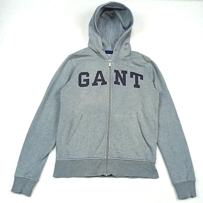 Gant Sweat À Capuche Zippé Pour Hommes Taille M Gris Coton - Photo 1/4