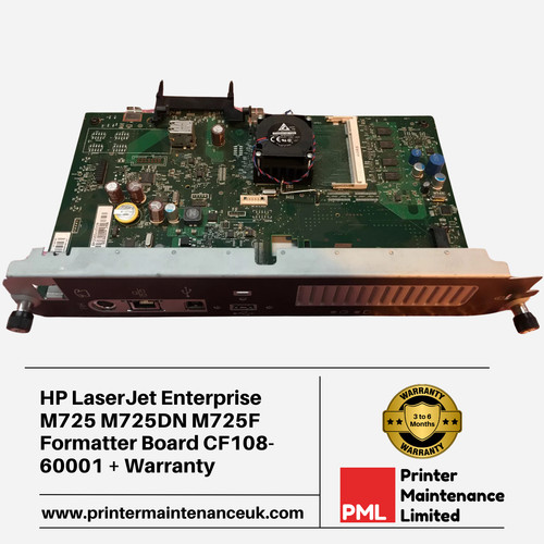 HP LaserJet Enterprise M725 M725DN M725F Formatter Board CF108-60001 + Garantie