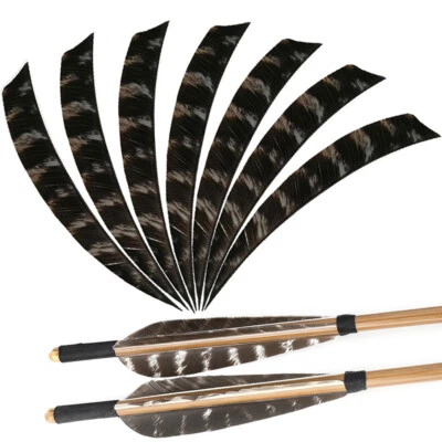 MILAEM Bogenschießen Pfeilfedern Naturfedern 3 4 5 Zoll Befiederung Jagd Pfeile DIY