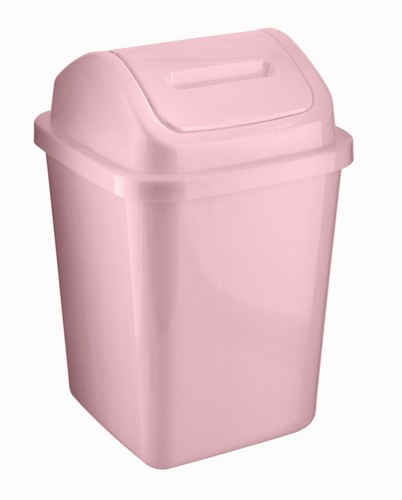 5L Bathroom Bin Swing Top Dust Bin Plastic Waste Paper Basket Office Kitchen New - Picture 5 of 15